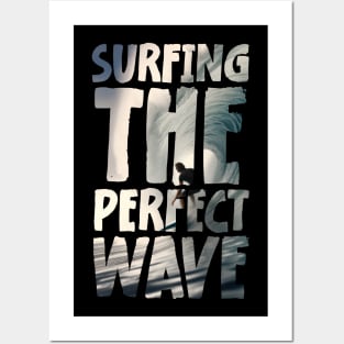 Surfing the perfect wave Posters and Art